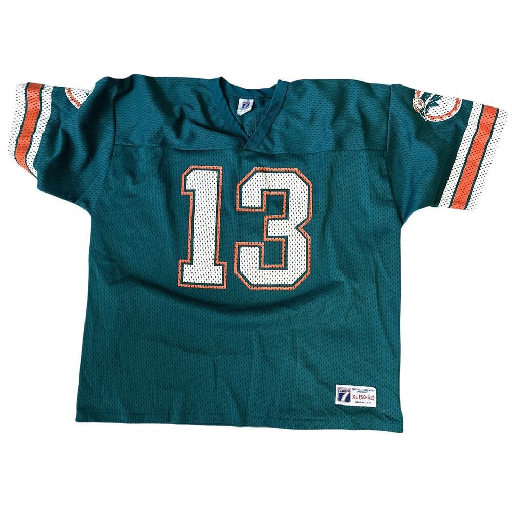 Vintage 90s Dan Marino Adult Jersey XL Miami Dolphins 13 Logo 7 USA Made - Picture 2 of 6